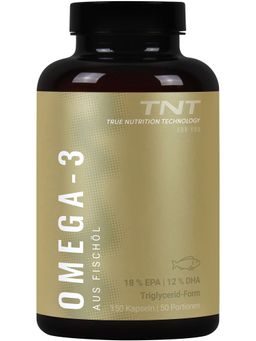 TNT Omega-3 Fischöl Kapseln - 150 Kapseln - 3000mg Fischöl pro Tagesdosis (540mg EPA, 360mg DHA)