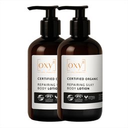 OXY8 Naturkosmetik REPAIRING SILKY BODY LOTION – 2er Vorteilspack für glatte, straffe Haut