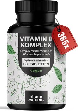 Vitamin B Komplex - 365 Tabletten - Bloom Naturals®
