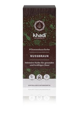 khadi Natural Cosmetics Pflanzenhaarfarbe Nussbraun 100 g