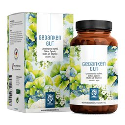 Löwenmähne Brahmi Extrakt Gingko Cholin B Vitamine 120 vegane Kapseln Gedankengut NATURTREU®