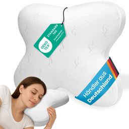 ELONEO Schlafkissen Visko-Schmetterlingskissen, körperangepasste Form, 52x12x62cm, waschbarer Bezug