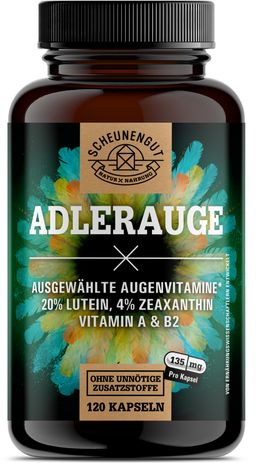 Scheunengut® ADLERAUGE | 20mg Lutein, 4mg Zeaxanthin, Anthocyanidin & ausgewählte Augenvitamine*