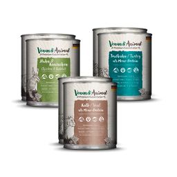 Venandi Animal - Probierpaket - Huhn & Kaninchen, Kalb, Truthahn