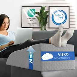 ELONEO Venenkissen Beinhochlagerungskissen aus Memory Foam mit abnehmbaren Bezug