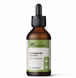 plantrition Vitamin D3 Tropfen Vegan 1000IE pro Tropfen