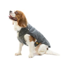 Fashion Dog Hundemantel mit Kunstpelz-Futter - Grau - 75 cm