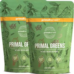 Primal Harvest Super Greens Pulver mit 27 Pflanzenstoffen, inkl. Spirulina & Weizengras 2 Pack
