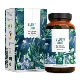 Bio Spirulina Bio Chlorella Komplex laborgeprüft 360 vegane Presslinge Algenduo NATURTREU®