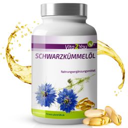 Vita2You Schwarzkümmelöl Kapseln 500mg - kaltgepresst