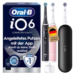 Oral-B iO Series 6 Black Lava/Pink Sand mit 2. Handstück JAS22 Elektrische Zahnbürste