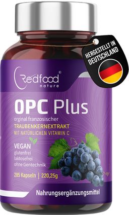 Redfood® OPC französicher Traubenkernextrakt 285 Kapseln