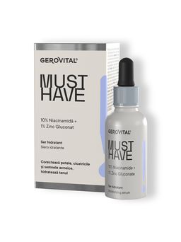 Gerovital Serum mit 10% Niacinamid + 1% Zinkgluconat, feuchtigkeitsspendendes Serum, 30 ml