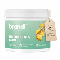 Bromelain hochdosiert – 6.000 FIP aus Ananas | brandl® Enzym-Komplex für Sportler | 60 Kapseln