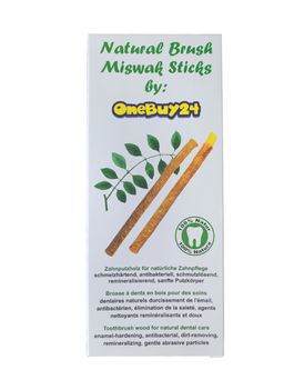 OneBuy24 Miswak Siwak Zahnputzholz mit natürlichen Mineralstoffen und Gipskristallen