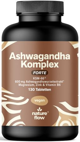 Ashwagandha Forte - 130 Tabletten -  KSM-66 - Nature Flow