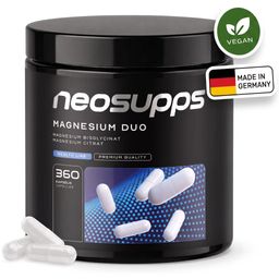Neosupps Magnesium Komplex, Bisglycinat Citrat, 360 Kapseln, Vegan, 6 MONATE VORRAT