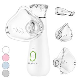 IEA Medical Inhalationsgerät weiß – tragbarer Vernebler / Inhalator für Kinder & Erwachsene, USB-C