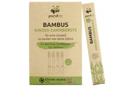 PANDOO Kinder-Zahnbürsten 4er Pack