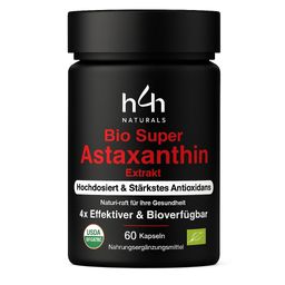 H4H Bio Astaxanthin Kapseln – echtes EU-bio-zertifiziertes Astaxanthin mit Bio-Olivenöl