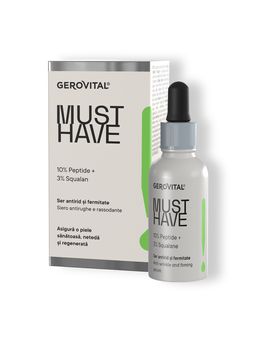 Gerovital Serum mit 10% Peptiden + 3% Squalan, Anti-Falten und straffendes Serum, 30 ml
