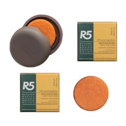 R5 Set 2 Nährende Duschgele und 1 Seifenhalter aus recyceltem Kunststoff, Made in Italy