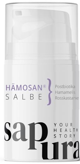 Hämorrhoiden Salbe mit CBD, Hamamelis und Postbiotika | HämoSan | SAPURA®