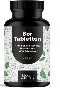 Bor 4 mg - 450 Tabletten - Bloom Naturals®