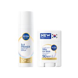 NIVEA SUN 2in1 Primer & Silky UV Stick Routine Set