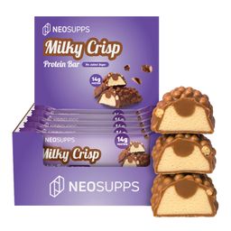 Neosupps Protein Bar Milky Crisp, Proteinriegel, Milchprotein Powerbar