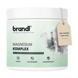 Magnesium-Komplex aus Citrat, Malat & Bisglycinat von brandl – ideal für Sportler | 180 Kapseln