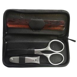 Niegeloh Etui Modell Bartpflege-Etui 3tlg. schwarz - Made in Solingen