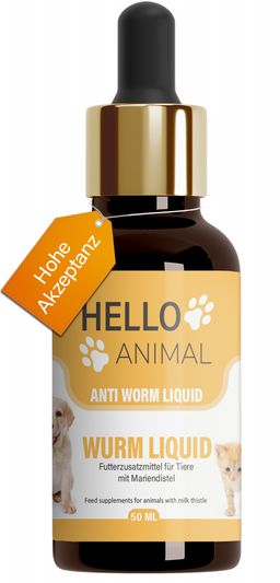 Hello Animal® Wurm Liquid | Wurmmittel Alternative für Hunde & Katzen
