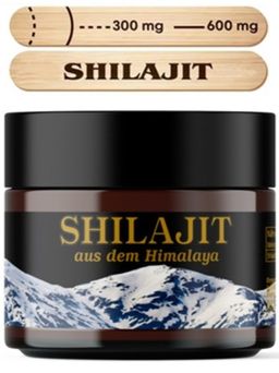 Shilajit Resin Mumijo Shilajit Harz + Dosierlöffel **60g** MIT 78% Fulvin-und 12% Huminsäure