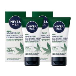 NIVEA MEN Feuchtigkeitscreme Sensitive Pro Hemp Hanfsamen-Öl  Vegan 24h