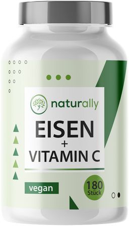 naturally Eisen und Vitamin C | 20mg Eisentabletten mit 40mg Vitamin C