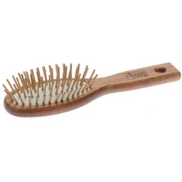 nippes Solingen kleine, ovale Pneumatik-Haarbürste, Holzstifte, Buche