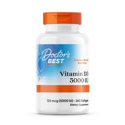 Doctor's Best, Vitamin D3, 5.000 IU, Depot Wochendosis, Weichkapseln