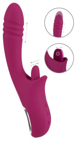JAVIDA - Stoßvibrator mit softer Vibro-Zunge für Klitoris