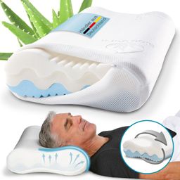 ELONEO Nackenstützkissen individueller Härtegrad, 4-fache Höhenanpassung, 3D-Abstandsgewebe