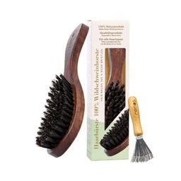 REMOS Haarbürste Nussbaum mit 100% Wildschweinborsten