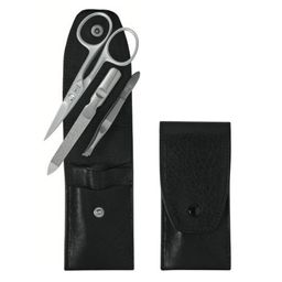 DREITURM Solingen  Manicure Etui – Premium Solinger Lederetui Nero