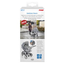 reer RainCover Classic+ Regenschutz für Kombi-Kinderwagen mit Reißverschluss