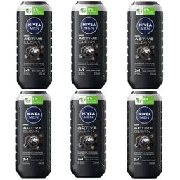 NIVEA MEN Pflegedusche Active Clean Duschgel Aktivkohle 3in1 Haut Haar