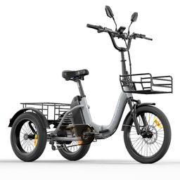 CYSUM AG1 PRO Elektrisches Lastendreirad, 48V 20Ah Akku, Gepäckkörbe vorne und hinten