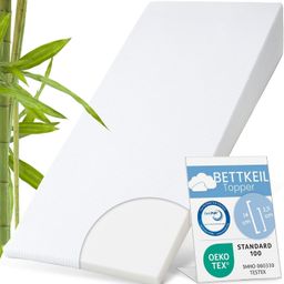 ELONEO Bettkeil Komfortschaum, Matratzen-Keilkissen zur Bettneigung, Keilmatratze, Bezug waschbar