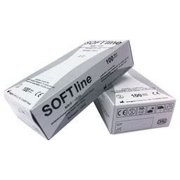 megro SOFTline Nitril Handschuhe schwarz Tattoo puderfrei 100 Stück Gr. S