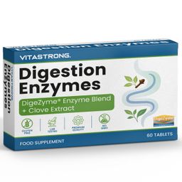 Vitastrong Verdauun-gsenzyme - 60 Kapseln, Umfassende Verdauungsunterstützung
