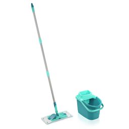 Leifheit Reinigungs-Set Power Clean, Wischer mit Bezug, Eimer mit Presse