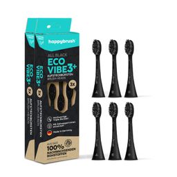 happybrush Aufsteckbürsten ECO VIBE 3 AllBlack